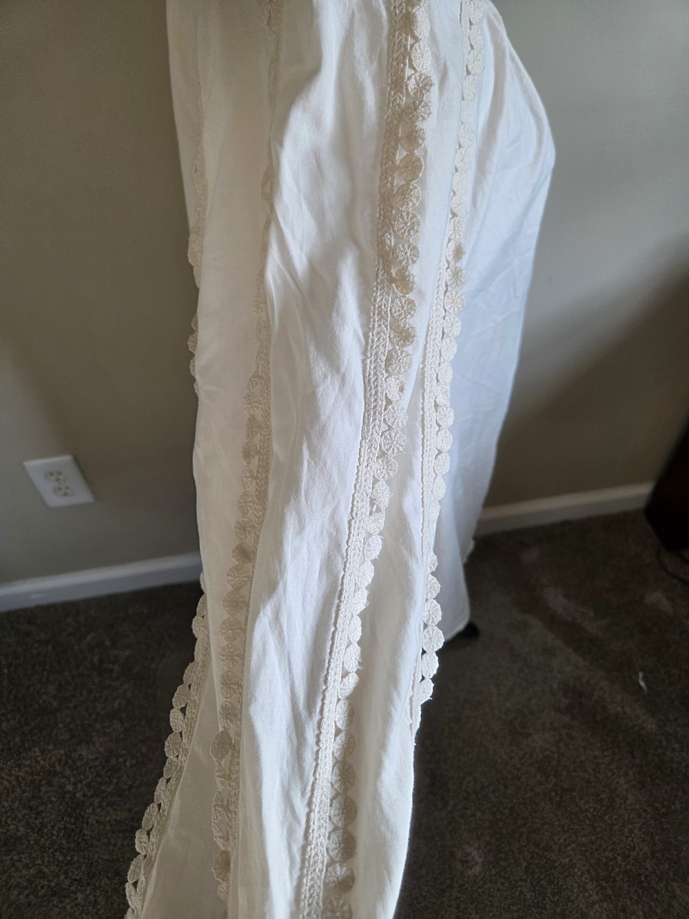 J. Jill Cream Button-Front Peasant Blouse - Picture 9 of 13